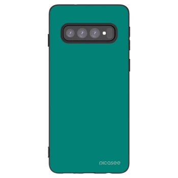 Picasee Μαύρη θήκη σιλικόνης για Samsung Galaxy S10 G973 - Emerald Mist