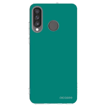Picasee διαφανής θήκη σιλικόνης Huawei P30 Lite - Emerald Mist