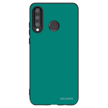 Picasee Μαύρη θήκη σιλικόνης για Huawei P30 Lite - Emerald Mist
