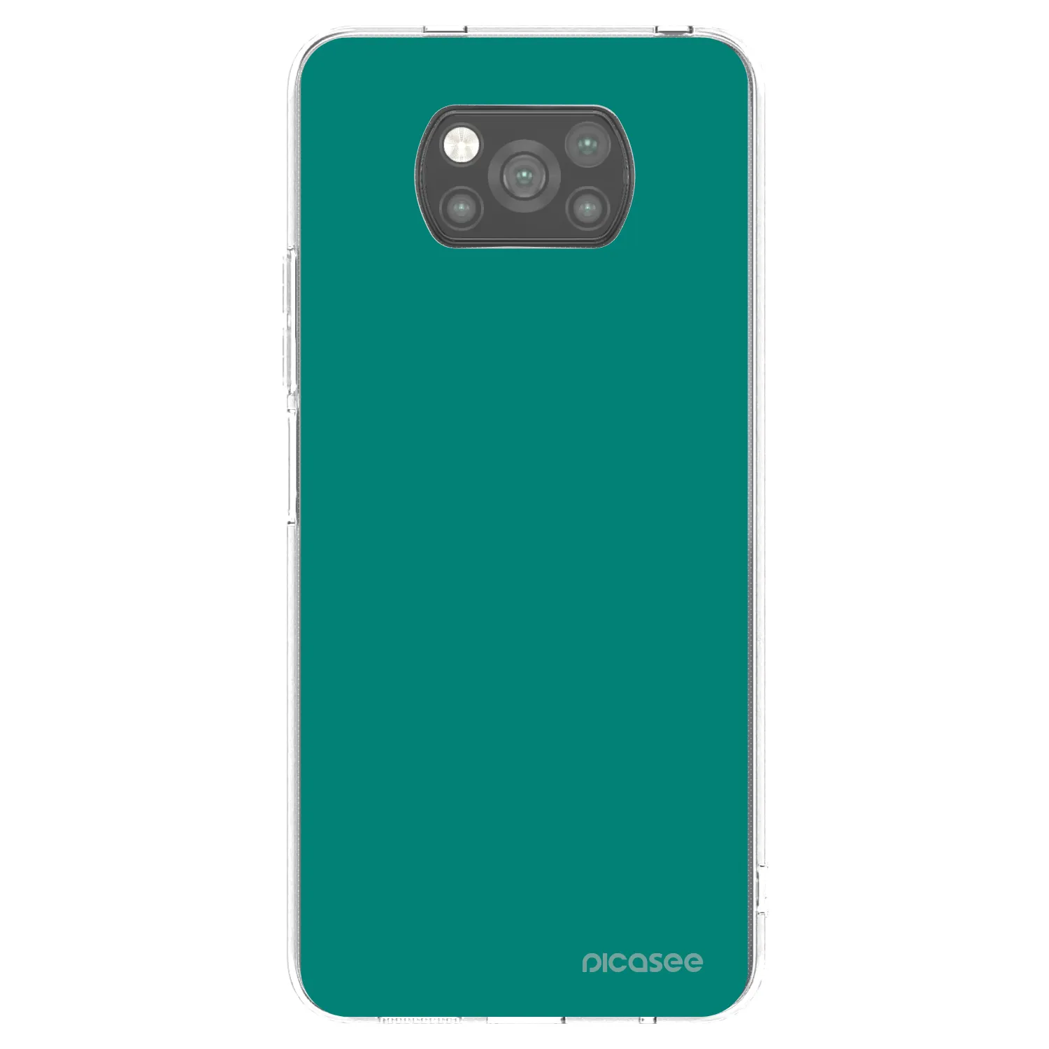 Picasee Μαύρη θήκη σιλικόνης για Xiaomi Poco X3 - Emerald Mist