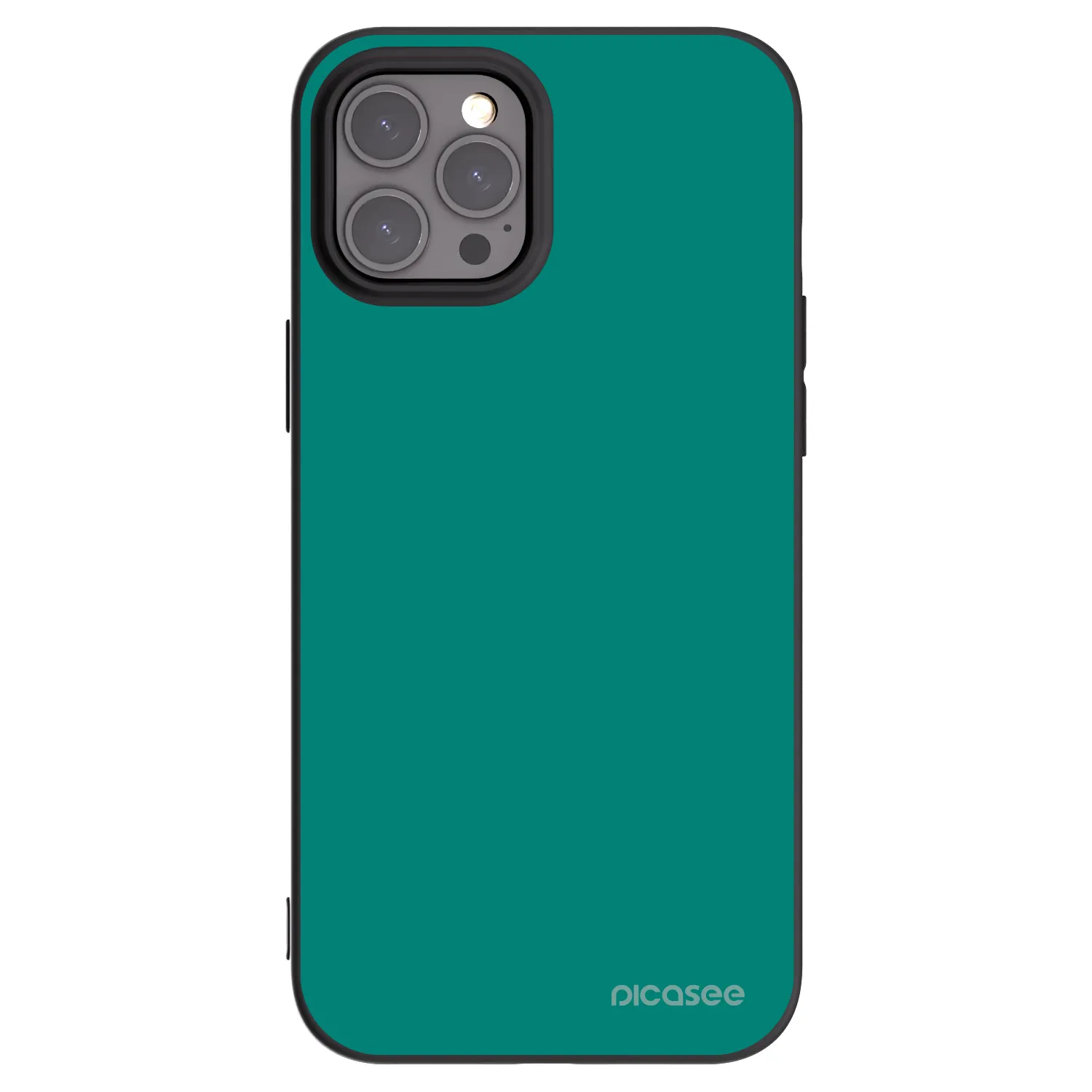 Picasee Μαύρη θήκη σιλικόνης για Apple iPhone 12 Pro Max - Emerald Mist