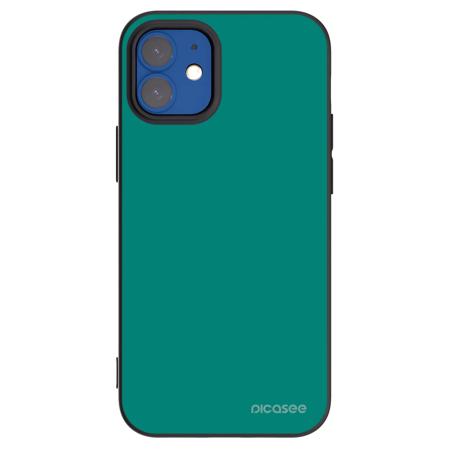 Picasee Μαύρη θήκη σιλικόνης για Apple iPhone 12 mini - Emerald Mist