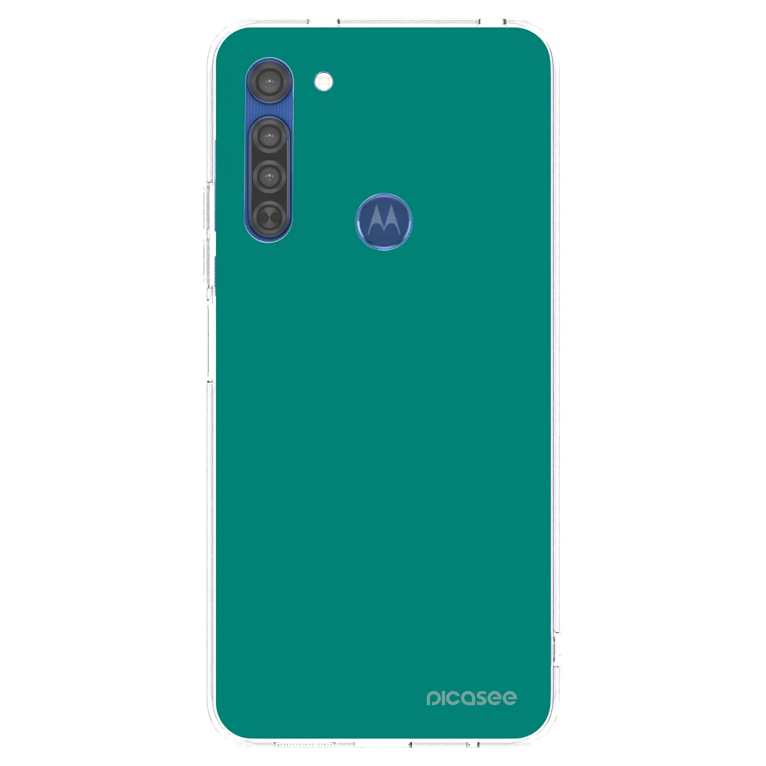 Picasee διαφανής θήκη σιλικόνης Motorola Moto G8 - Emerald Mist