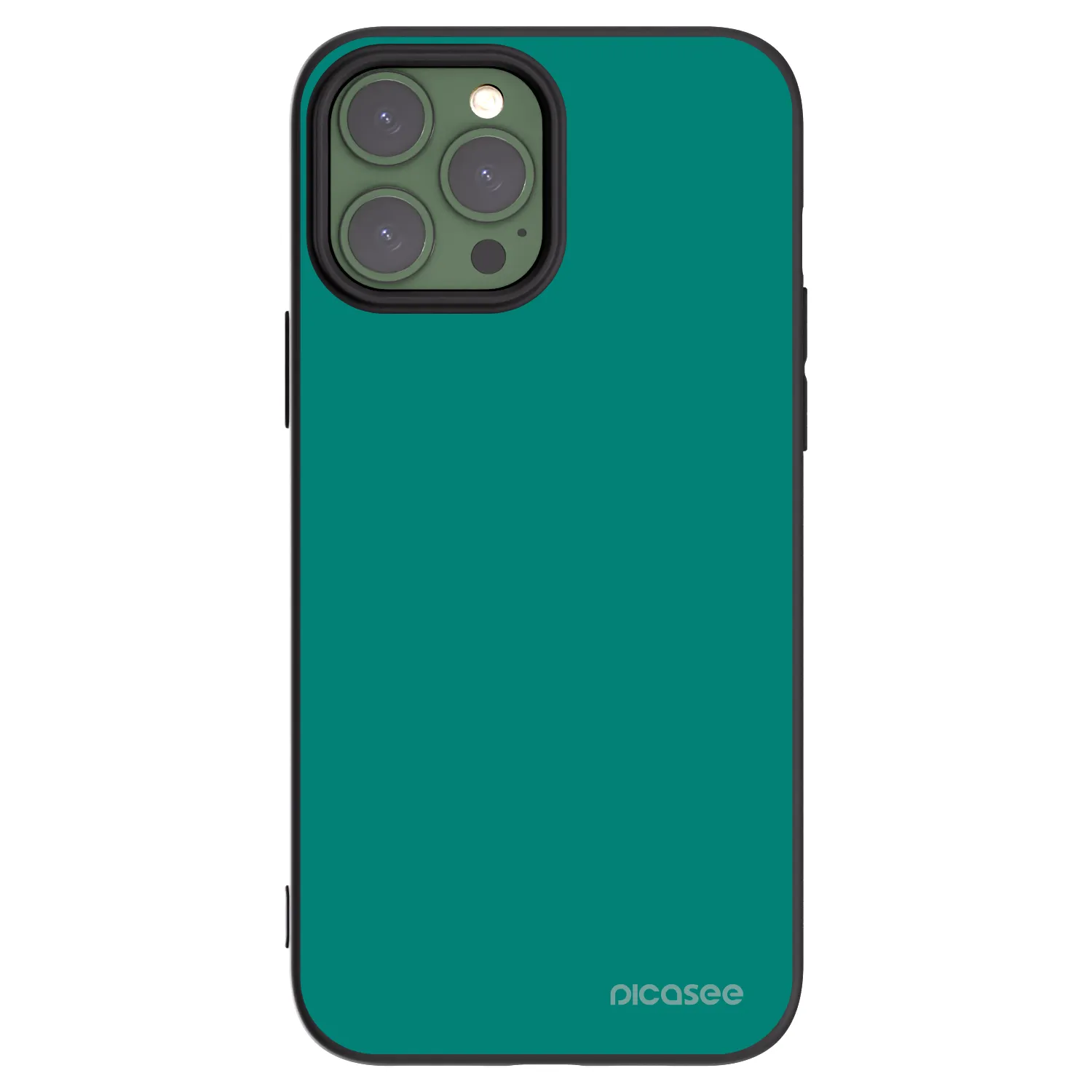 Picasee Μαύρη θήκη σιλικόνης για Apple iPhone 13 Pro Max - Emerald Mist