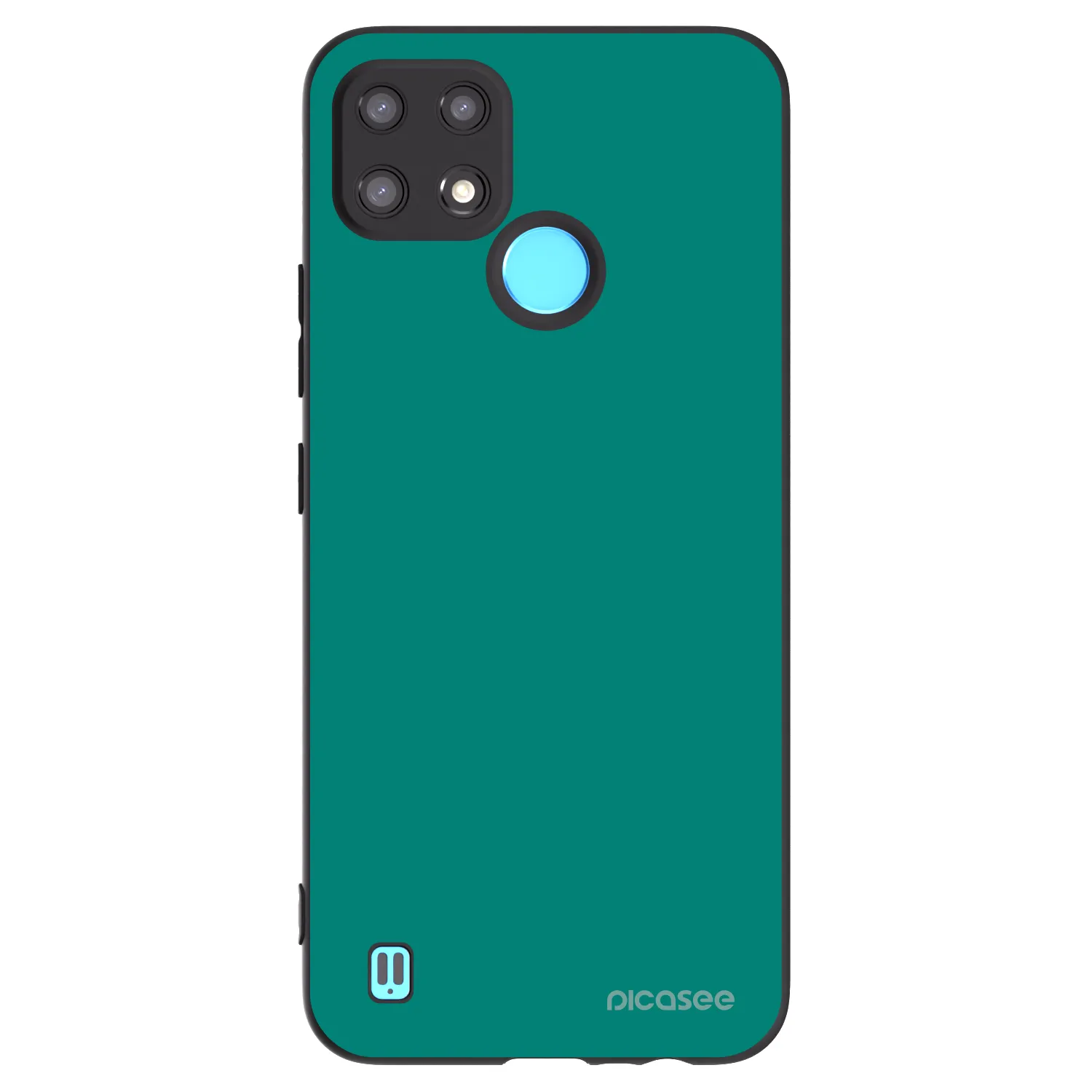 Picasee Μαύρη θήκη σιλικόνης για Realme C21 - Emerald Mist