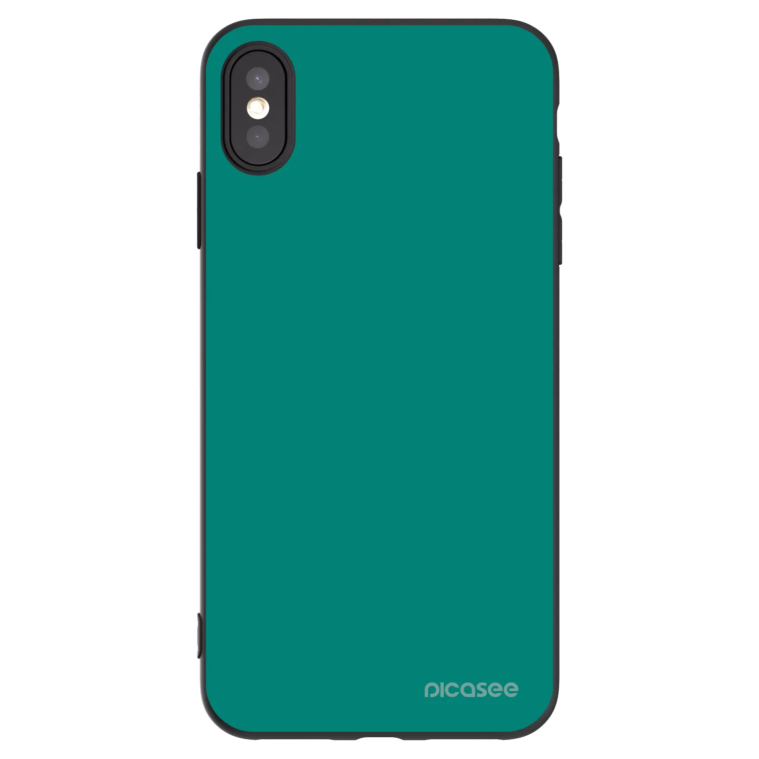 Picasee Μαύρη θήκη σιλικόνης για Apple iPhone XS Max - Emerald Mist