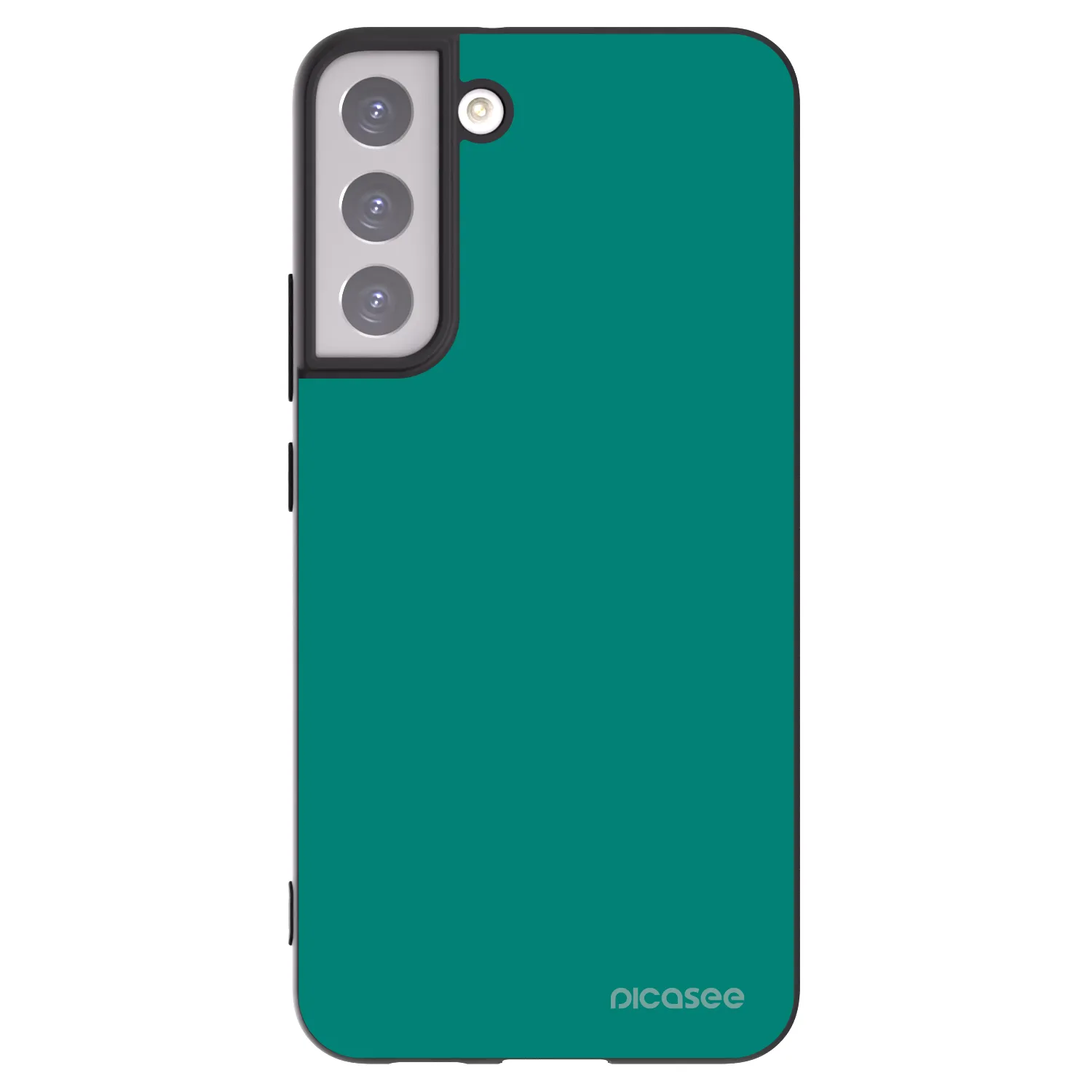 Picasee Μαύρη θήκη σιλικόνης για Samsung Galaxy S22+ 5G - Emerald Mist