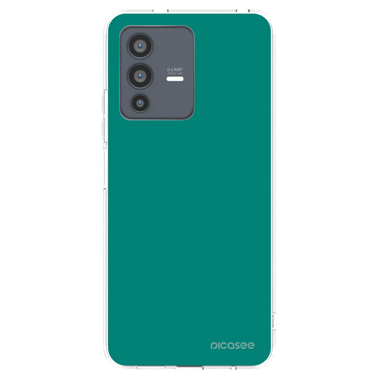 Picasee διαφανής θήκη σιλικόνης Vivo V23 5G - Emerald Mist