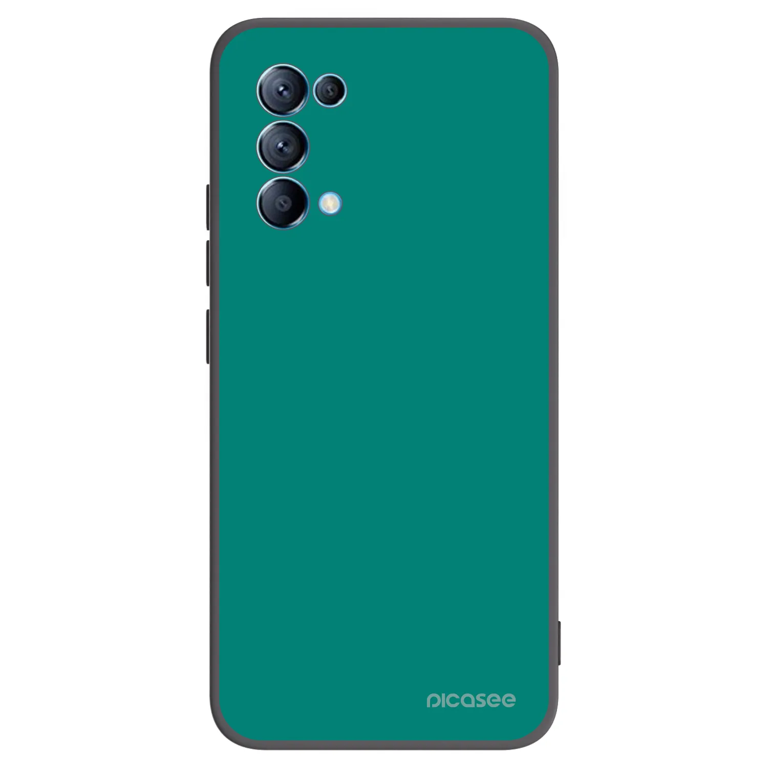 Picasee Μαύρη θήκη σιλικόνης για OPPO A16s - Emerald Mist