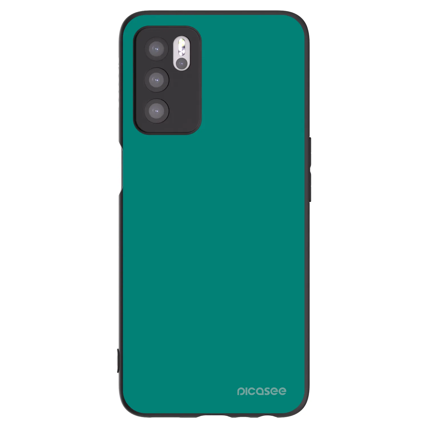 Picasee Μαύρη θήκη σιλικόνης για OPPO A16 - Emerald Mist