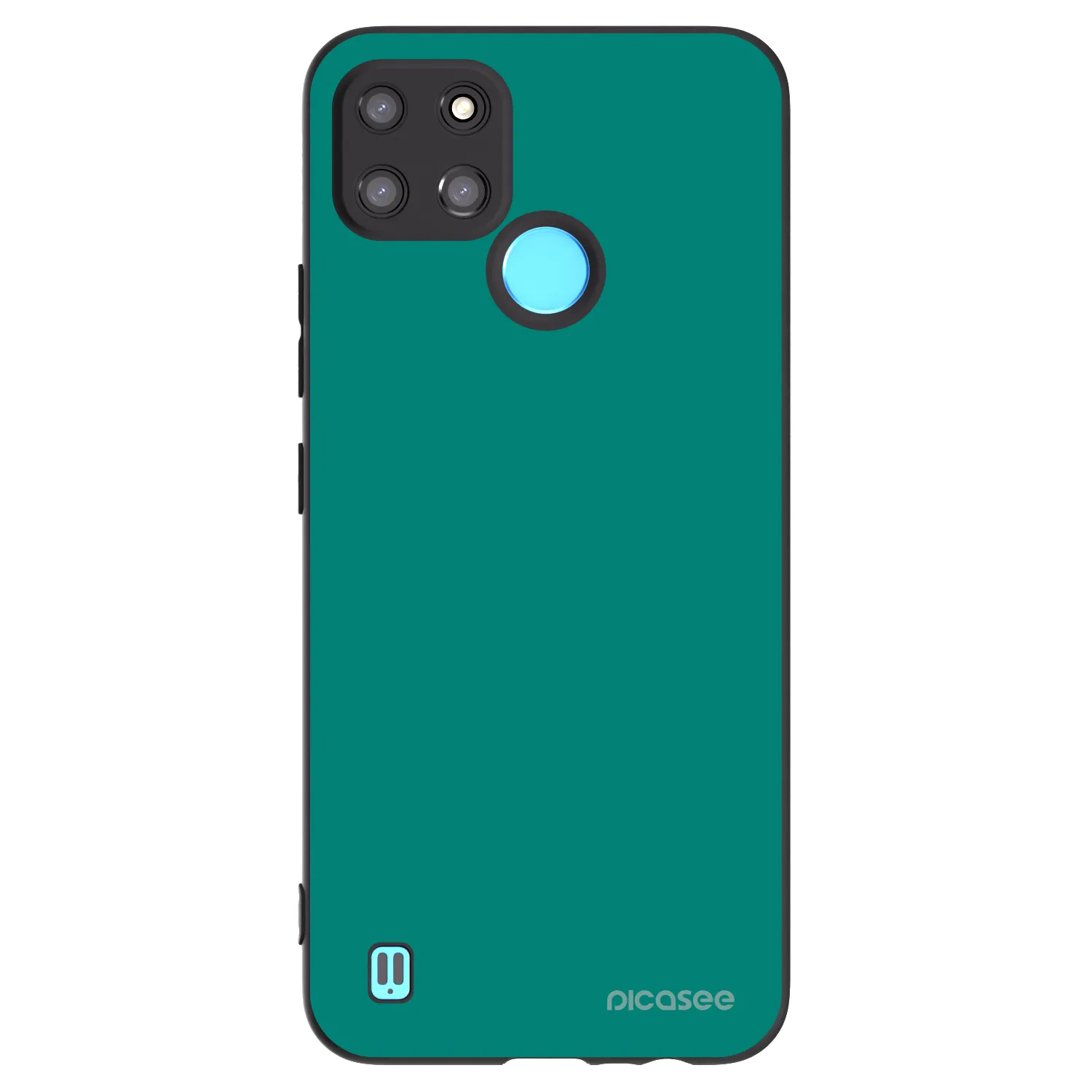 Picasee Μαύρη θήκη σιλικόνης για Realme C21Y - Emerald Mist