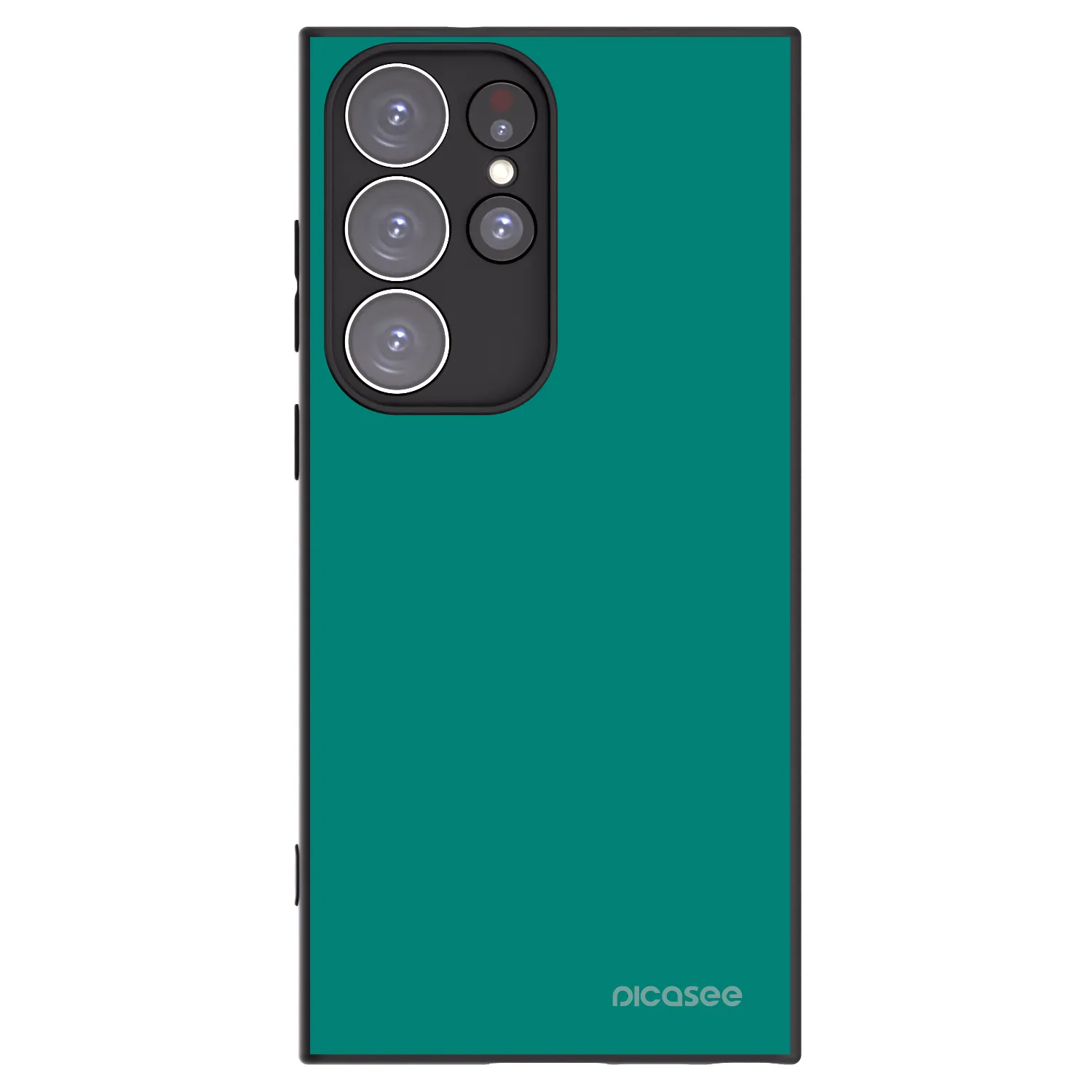 Picasee Μαύρη θήκη σιλικόνης για Samsung Galaxy S23 Ultra 5G - Emerald Mist