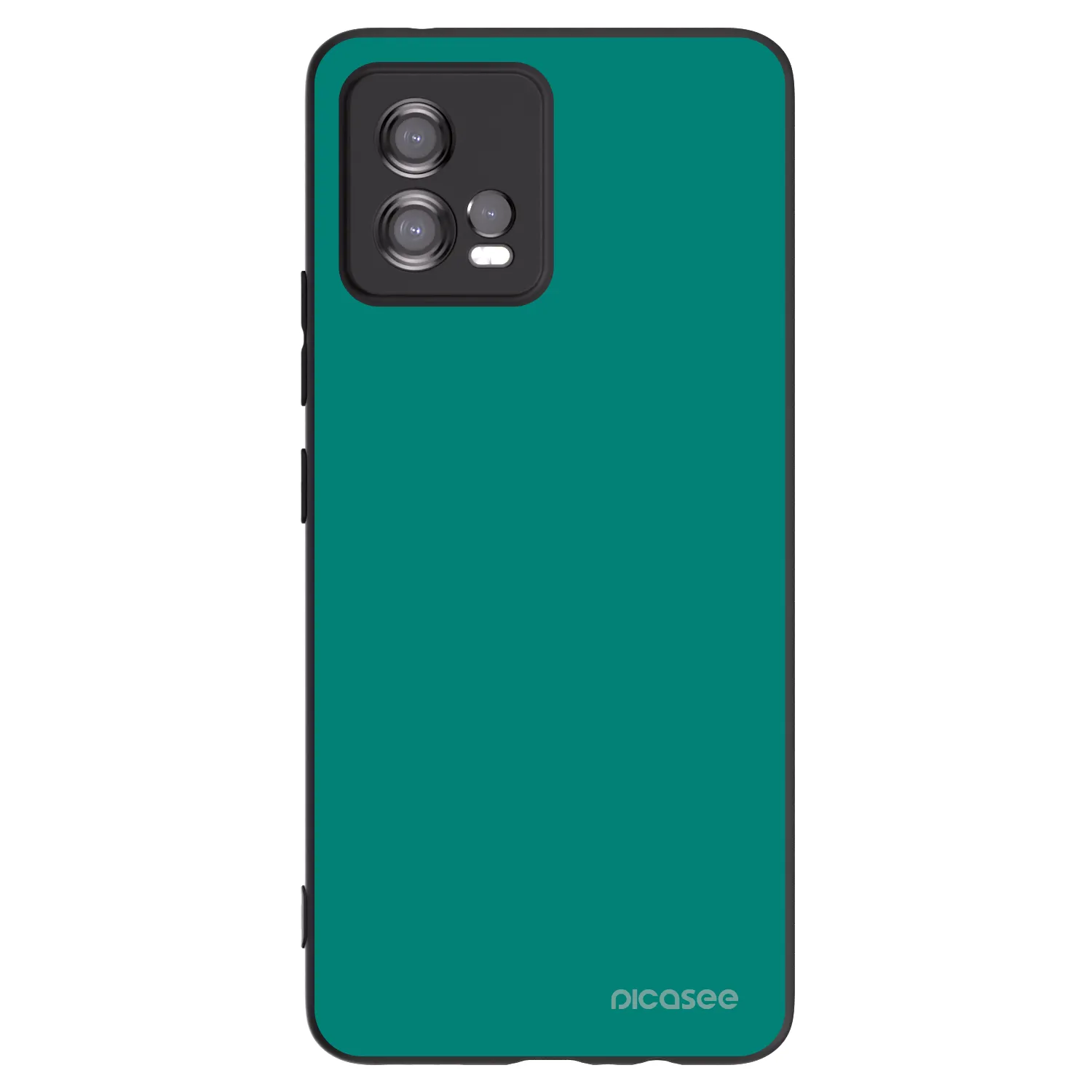 Picasee Μαύρη θήκη σιλικόνης για Motorola Moto G72 - Emerald Mist
