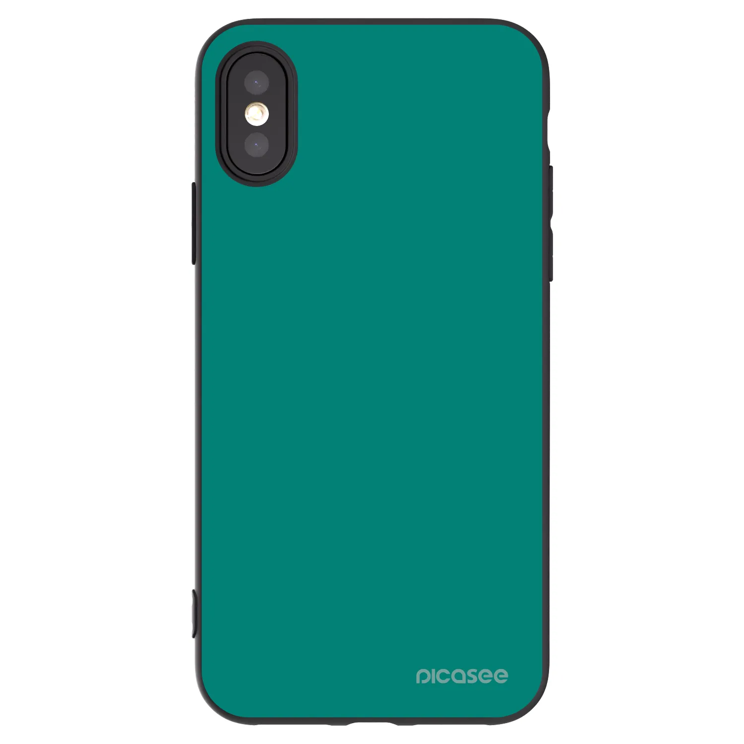 Picasee Μαύρη θήκη σιλικόνης για Apple iPhone X/XS - Emerald Mist