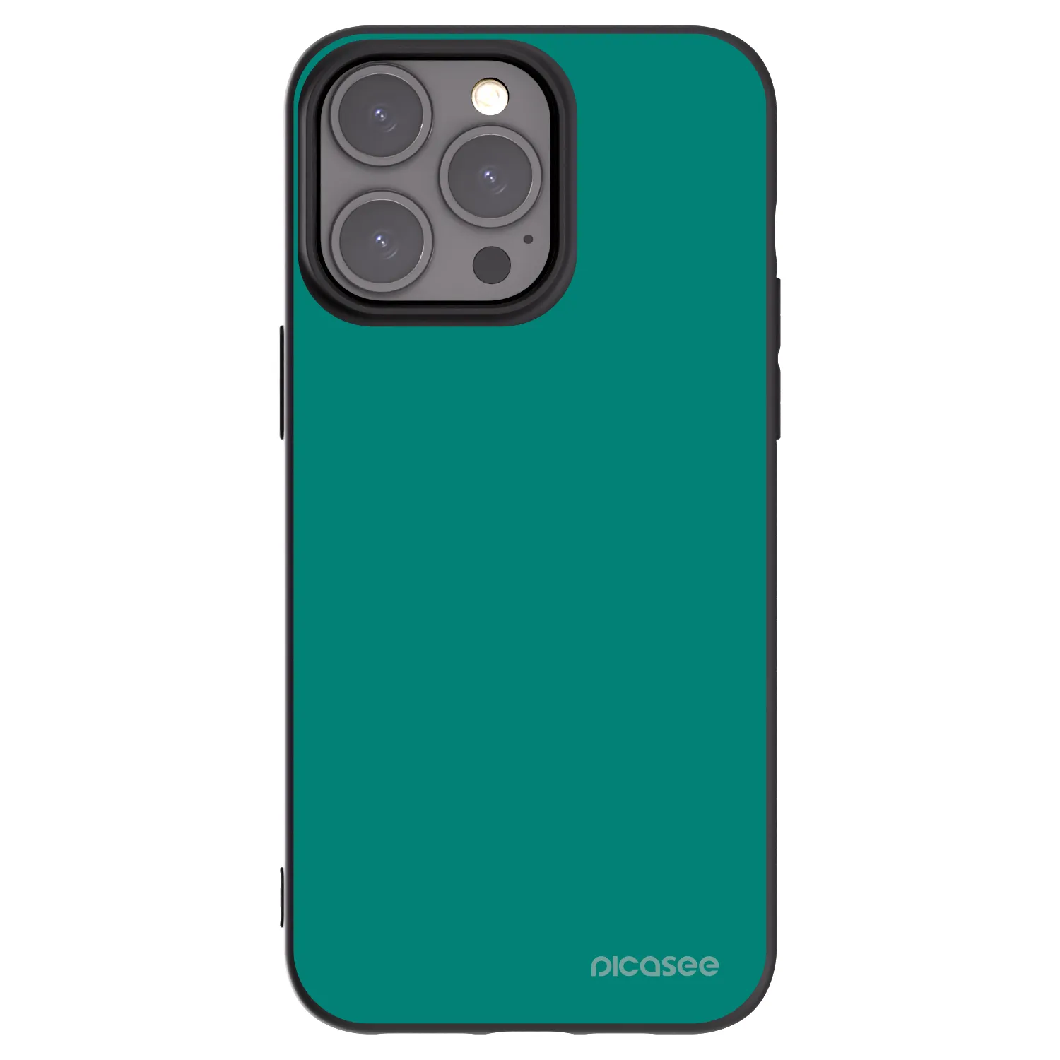 Picasee Μαύρη θήκη σιλικόνης για Apple iPhone 15 Pro Max - Emerald Mist