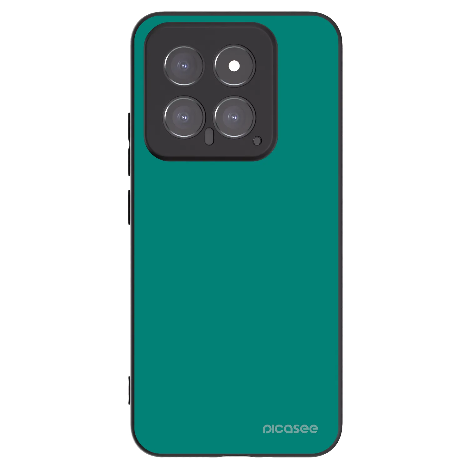 Picasee Μαύρη θήκη σιλικόνης για Xiaomi 14 - Emerald Mist