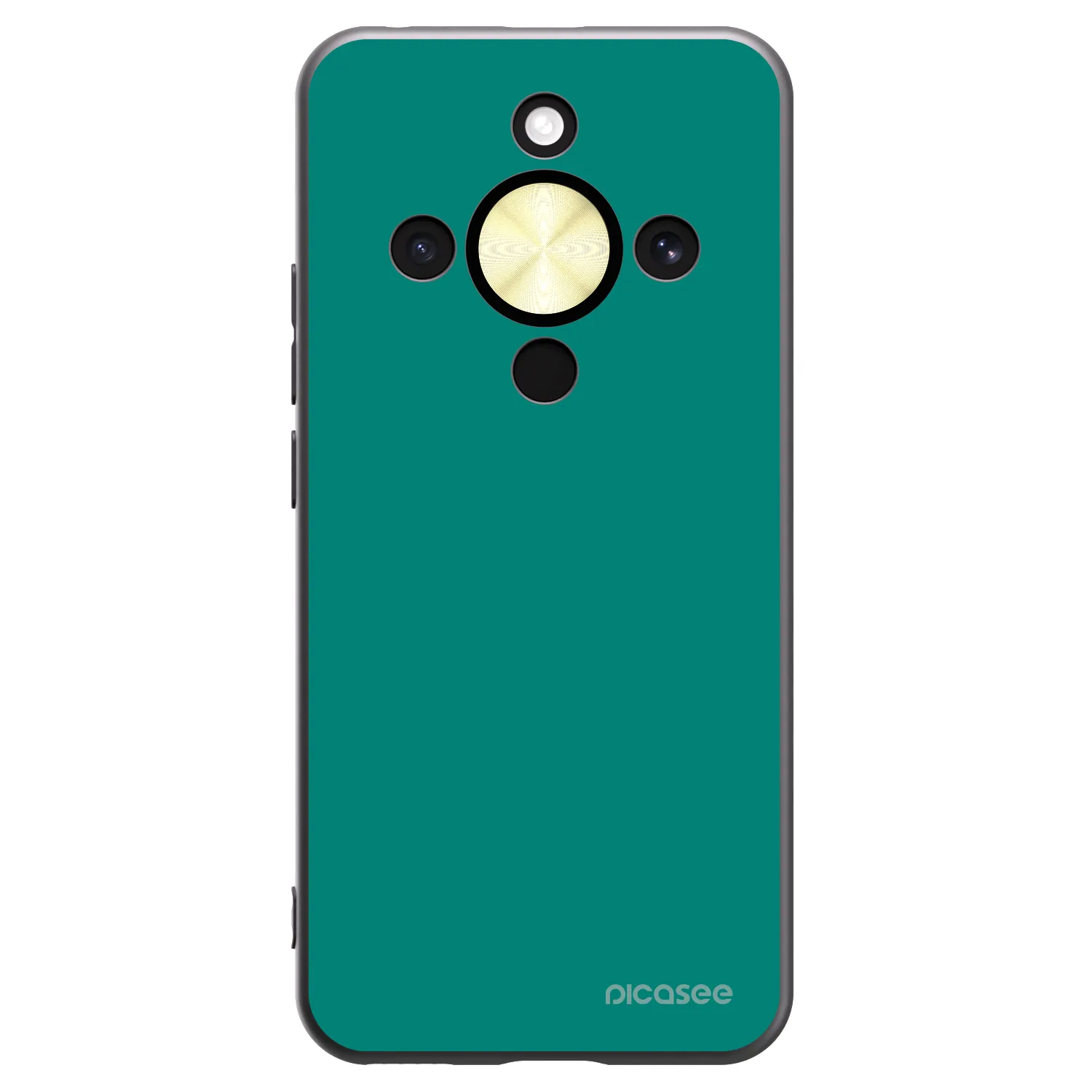 Picasee Μαύρη θήκη σιλικόνης για Honor Magic8 Lite 5G - Emerald Mist