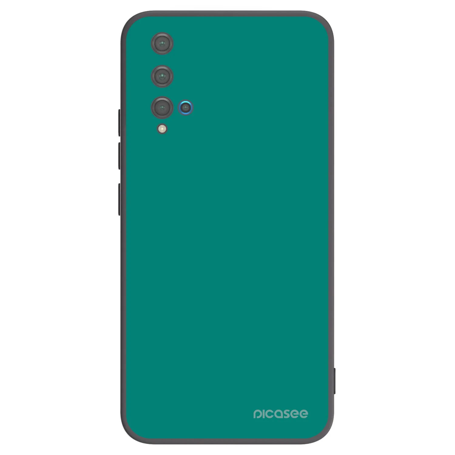 Picasee Μαύρη θήκη σιλικόνης για Huawei Nova 5T - Emerald Mist
