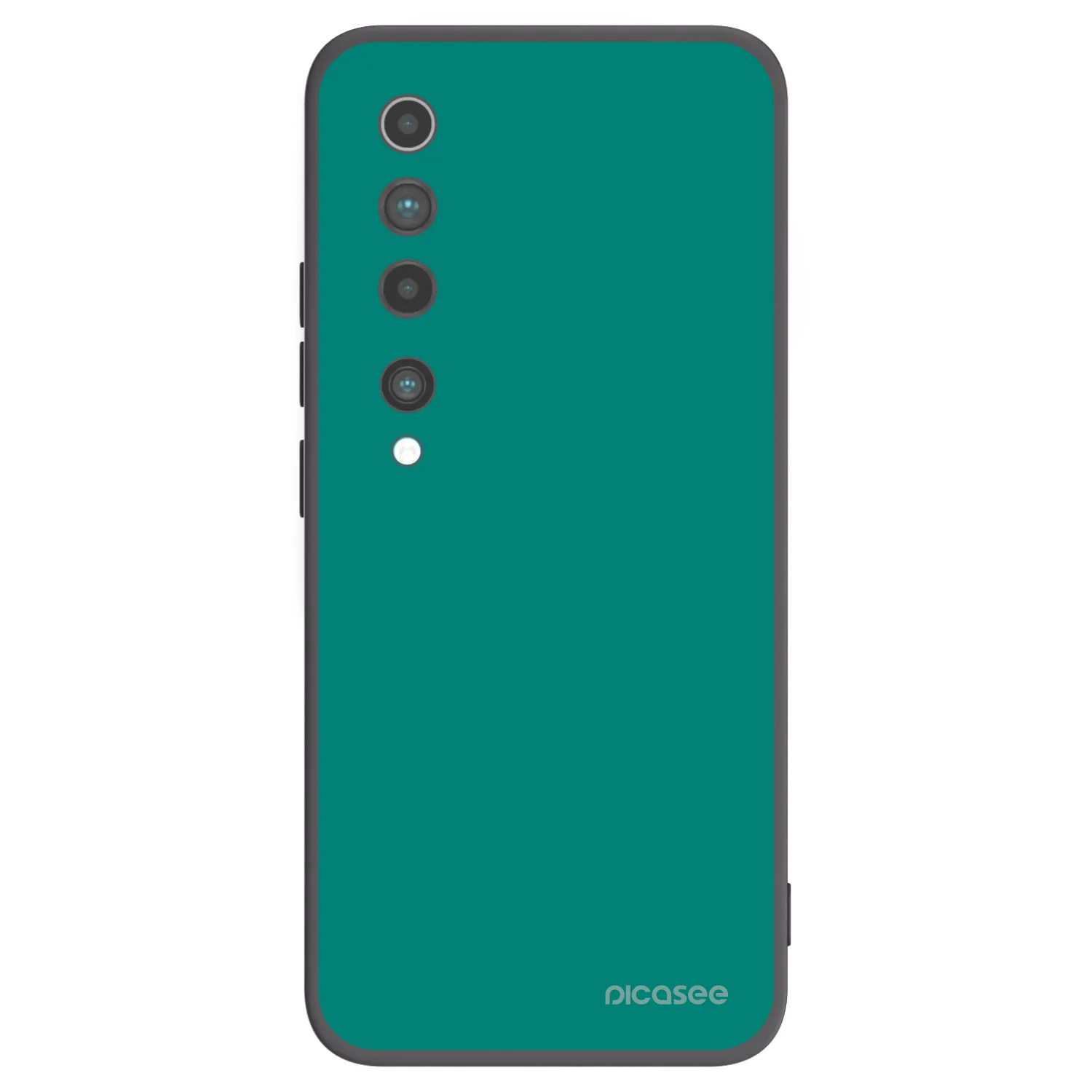 Picasee Μαύρη θήκη σιλικόνης για Xiaomi Mi 10 - Emerald Mist