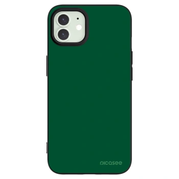 Picasee Μαύρη θήκη σιλικόνης για Apple iPhone 12 - Green Gleam