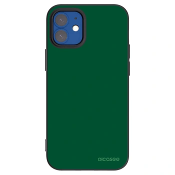 Picasee Μαύρη θήκη σιλικόνης για Apple iPhone 12 mini - Green Gleam