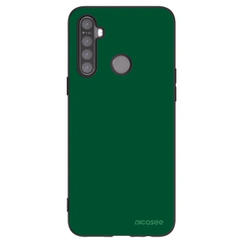 Picasee Μαύρη θήκη σιλικόνης για Realme 5 - Green Gleam