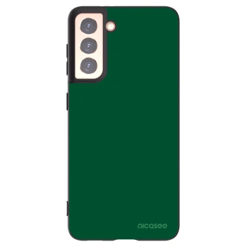 Picasee Μαύρη θήκη σιλικόνης για Samsung Galaxy S21 5G G991B - Green Gleam
