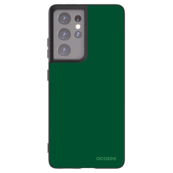 Picasee Μαύρη θήκη σιλικόνης για Samsung Galaxy S21 Ultra 5G G998B - Green Gleam