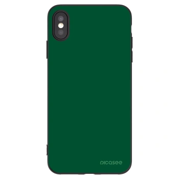 Picasee Μαύρη θήκη σιλικόνης για Apple iPhone XS Max - Green Gleam