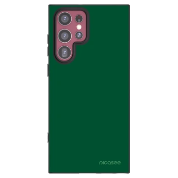 Picasee Μαύρη θήκη σιλικόνης για Samsung Galaxy S22 Ultra 5G - Green Gleam