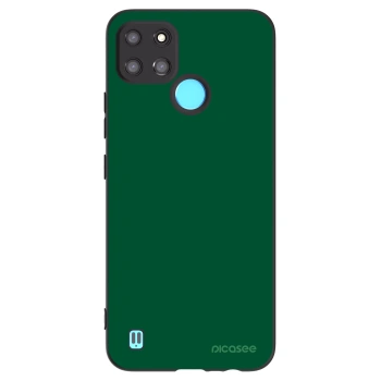 Picasee Μαύρη θήκη σιλικόνης για Realme C21Y - Green Gleam