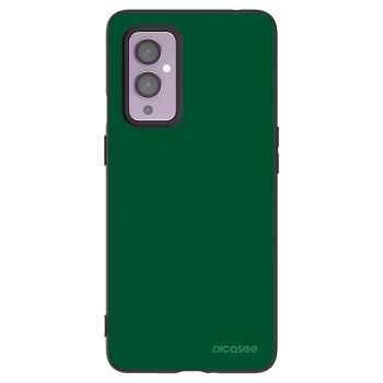 Picasee Μαύρη θήκη σιλικόνης για OnePlus 9 - Green Gleam