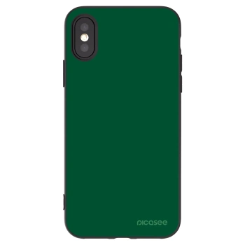 Picasee Μαύρη θήκη σιλικόνης για Apple iPhone X/XS - Green Gleam