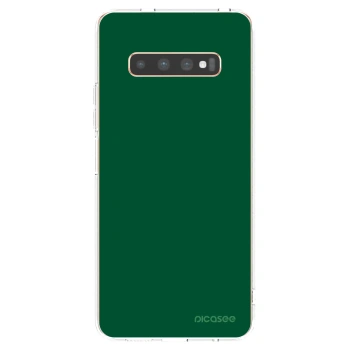 Picasee διαφανής θήκη σιλικόνης Samsung Galaxy S10 Plus G975 - Green Gleam