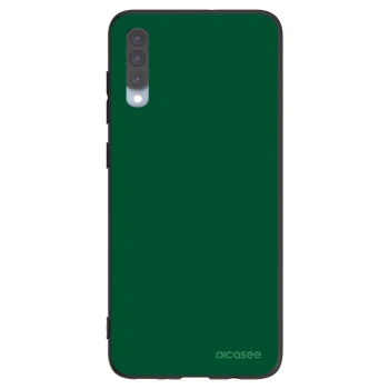 Picasee Μαύρη θήκη σιλικόνης για Samsung Galaxy A70 A705F - Green Gleam