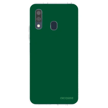 Picasee διαφανής θήκη σιλικόνης Samsung Galaxy A40 A405F - Green Gleam