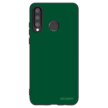 Picasee Μαύρη θήκη σιλικόνης για Huawei P30 Lite - Green Gleam