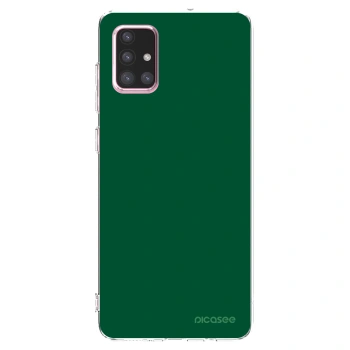Picasee διαφανής θήκη σιλικόνης Samsung Galaxy A71 A715F - Green Gleam