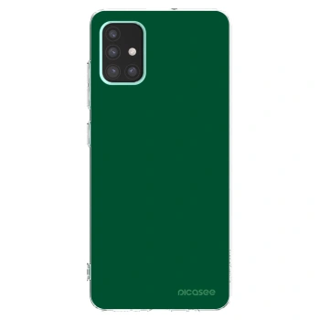 Picasee διαφανής θήκη σιλικόνης Samsung Galaxy A51 A515F - Green Gleam