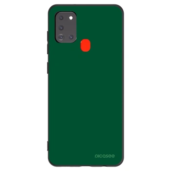 Picasee Μαύρη θήκη σιλικόνης για Samsung Galaxy A21s - Green Gleam