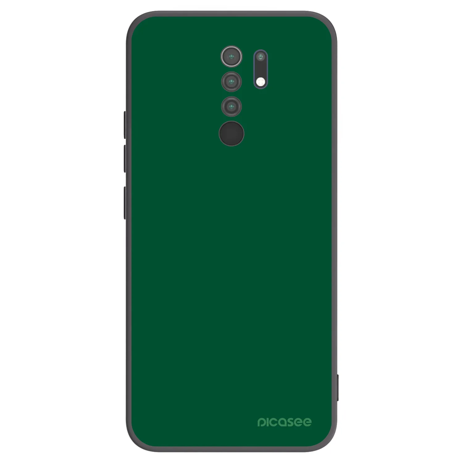 Picasee Μαύρη θήκη σιλικόνης για Xiaomi Redmi 9 - Green Gleam