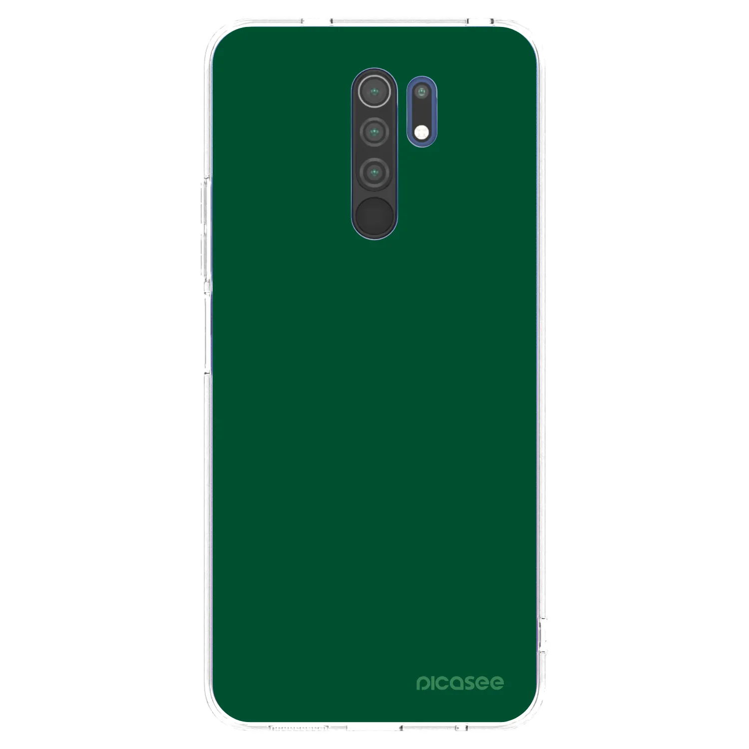 Picasee διαφανής θήκη σιλικόνης Xiaomi Redmi 9 - Green Gleam
