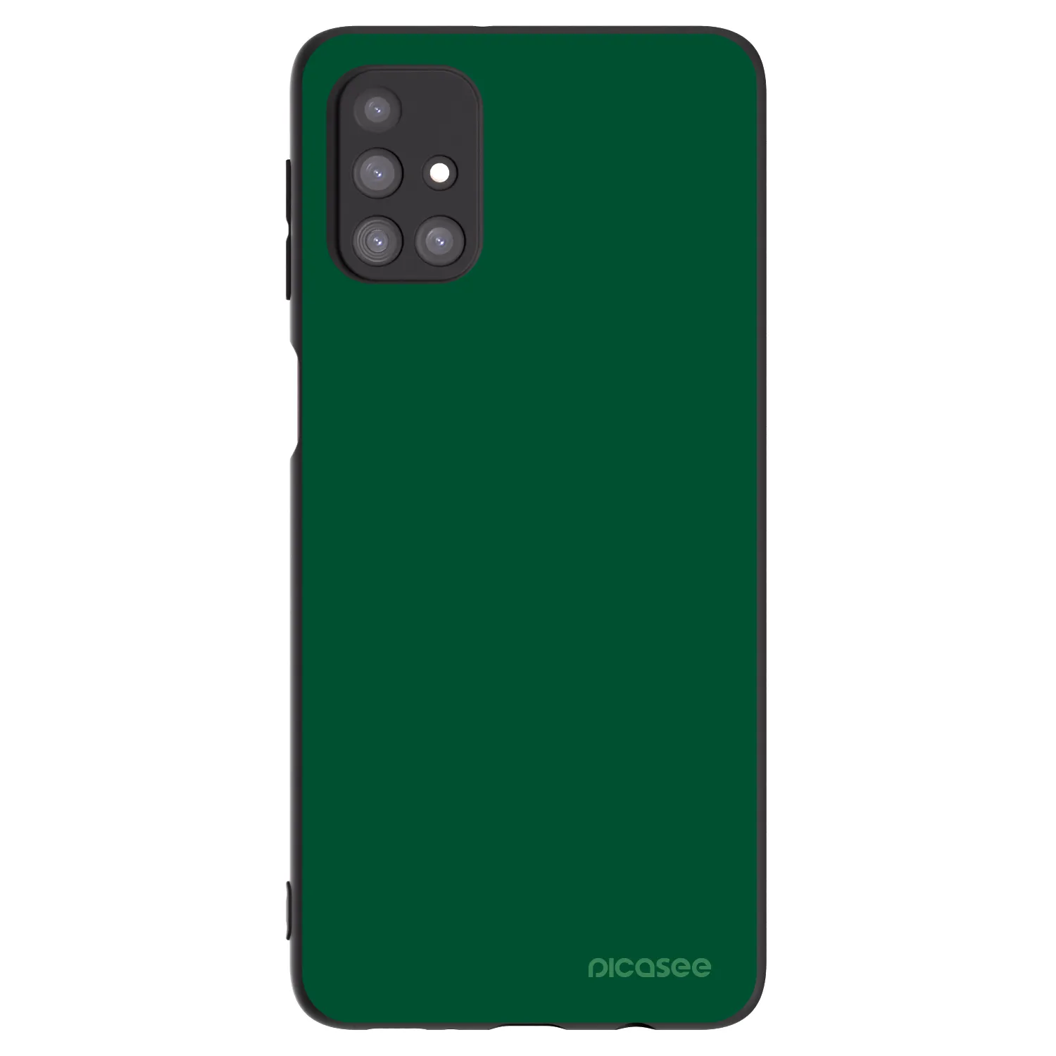 Picasee Μαύρη θήκη σιλικόνης για Samsung Galaxy M31s - Green Gleam