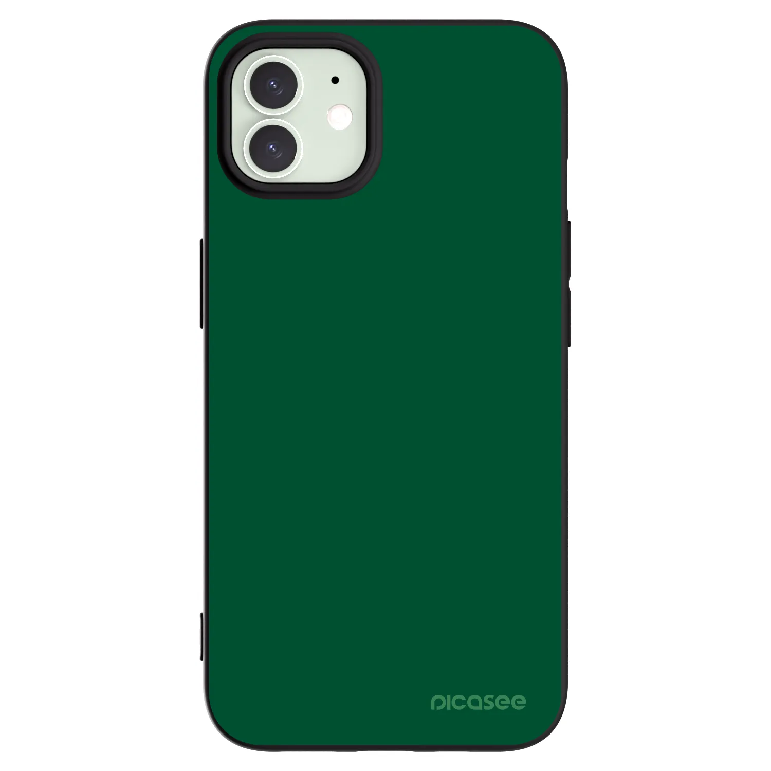 Picasee Μαύρη θήκη σιλικόνης για Apple iPhone 12 Pro - Green Gleam