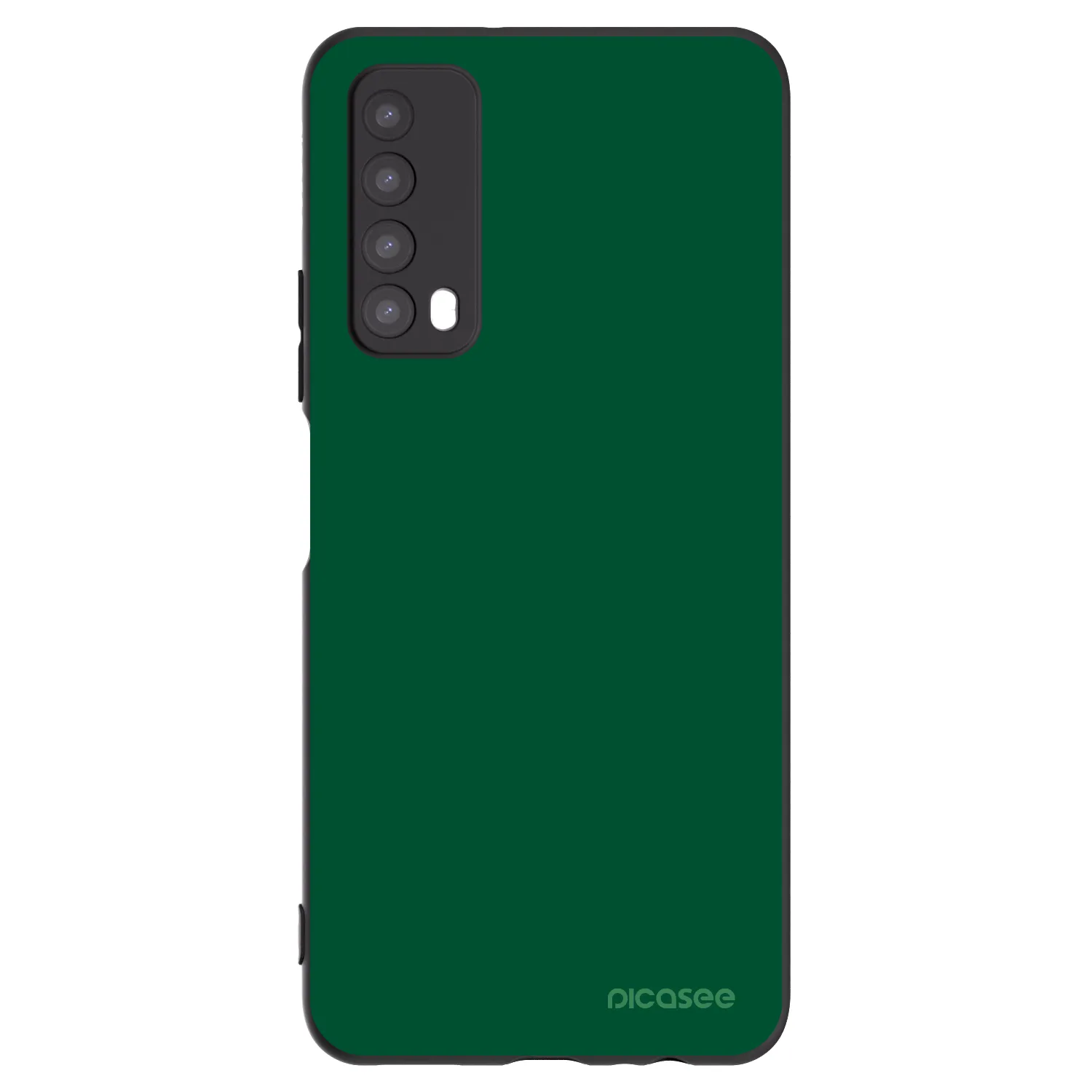 Picasee Μαύρη θήκη σιλικόνης για Huawei P Smart 2021 - Green Gleam