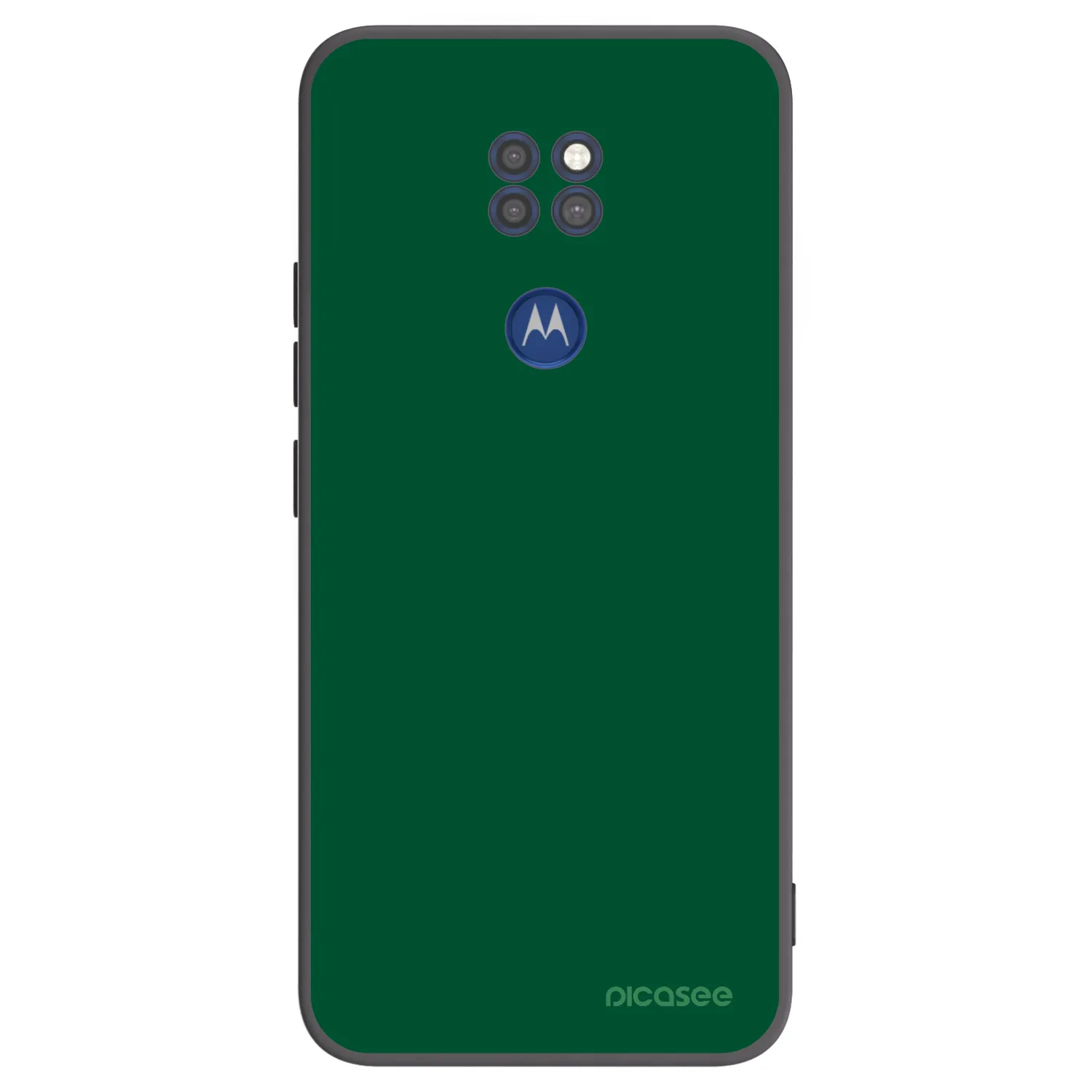 Picasee Μαύρη θήκη σιλικόνης για Motorola Moto G9 Play - Green Gleam