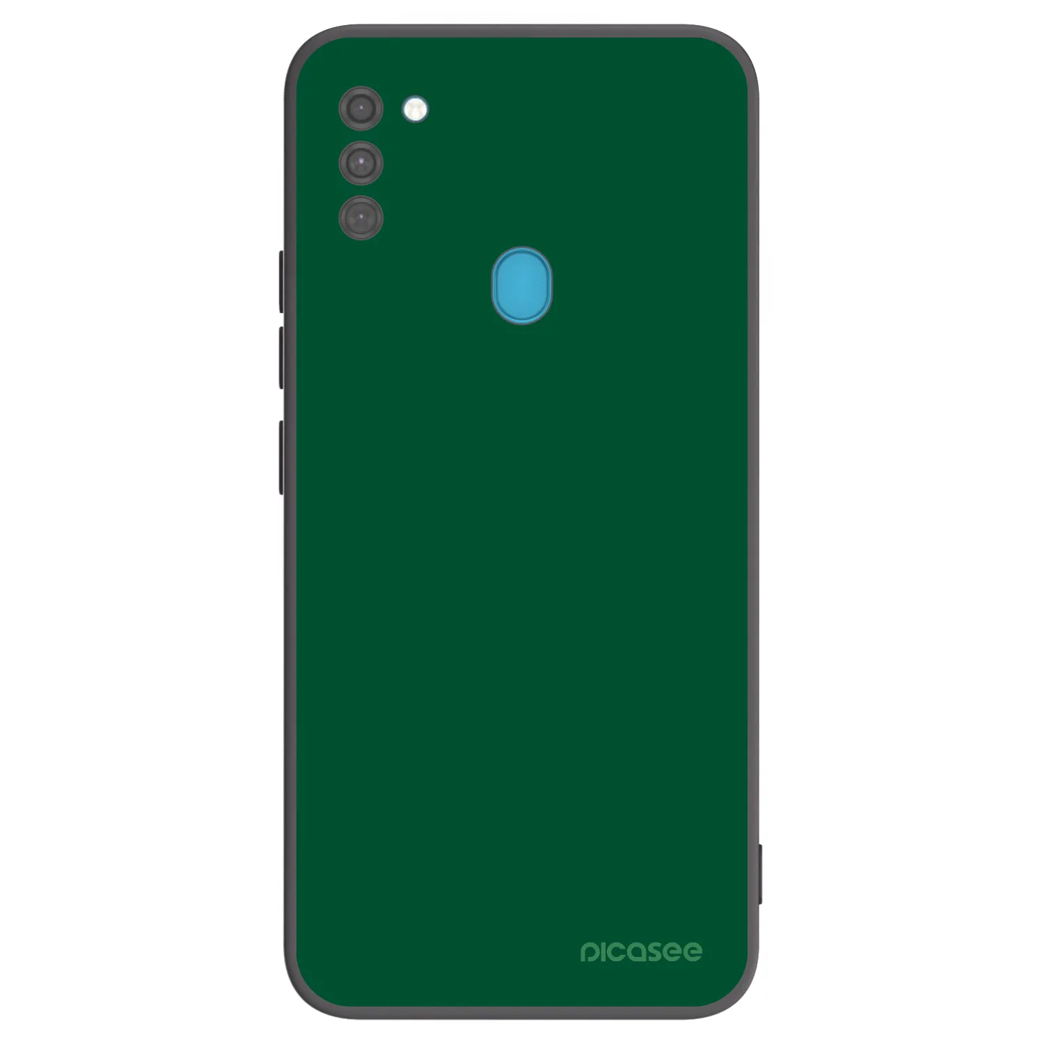 Picasee Μαύρη θήκη σιλικόνης για Samsung Galaxy M11 - Green Gleam