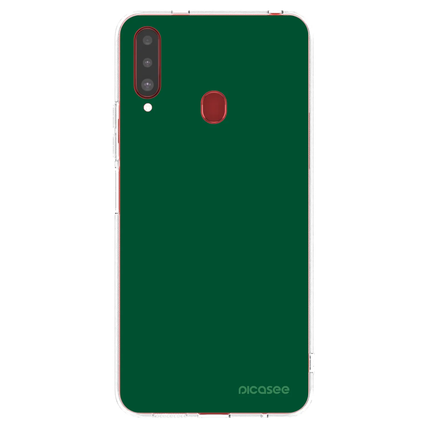 Picasee διαφανής θήκη σιλικόνης Samsung Galaxy A20s - Green Gleam