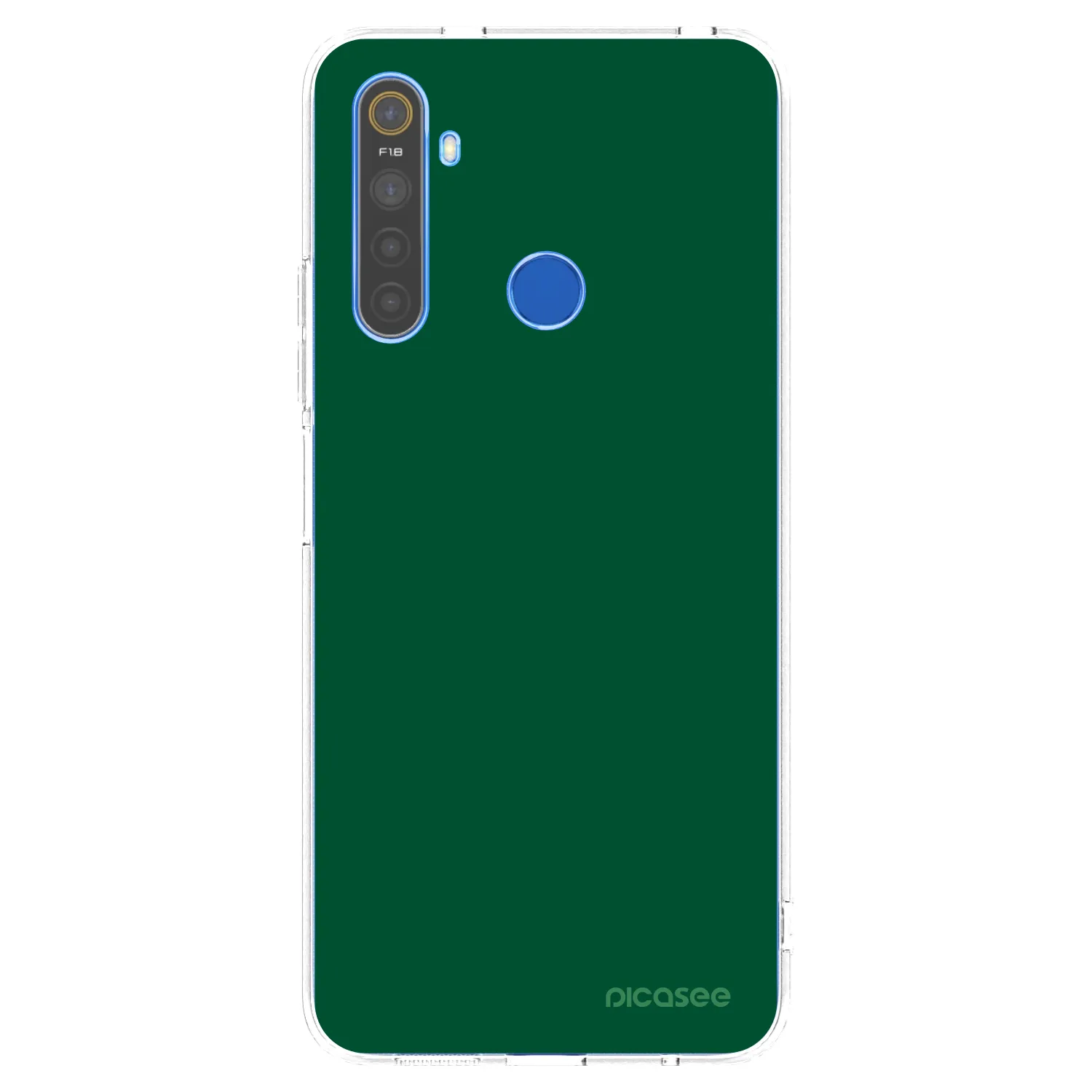 Picasee διαφανής θήκη σιλικόνης Realme 5 - Green Gleam