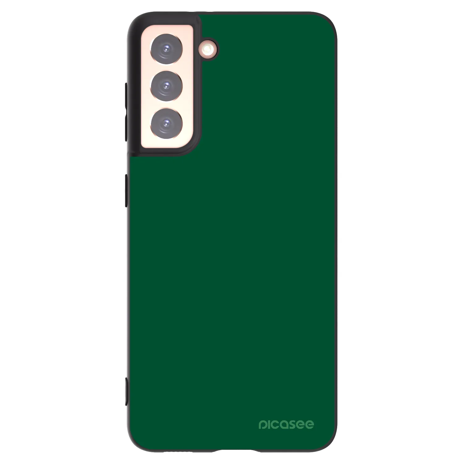 Picasee Μαύρη θήκη σιλικόνης για Samsung Galaxy S21 5G G991B - Green Gleam